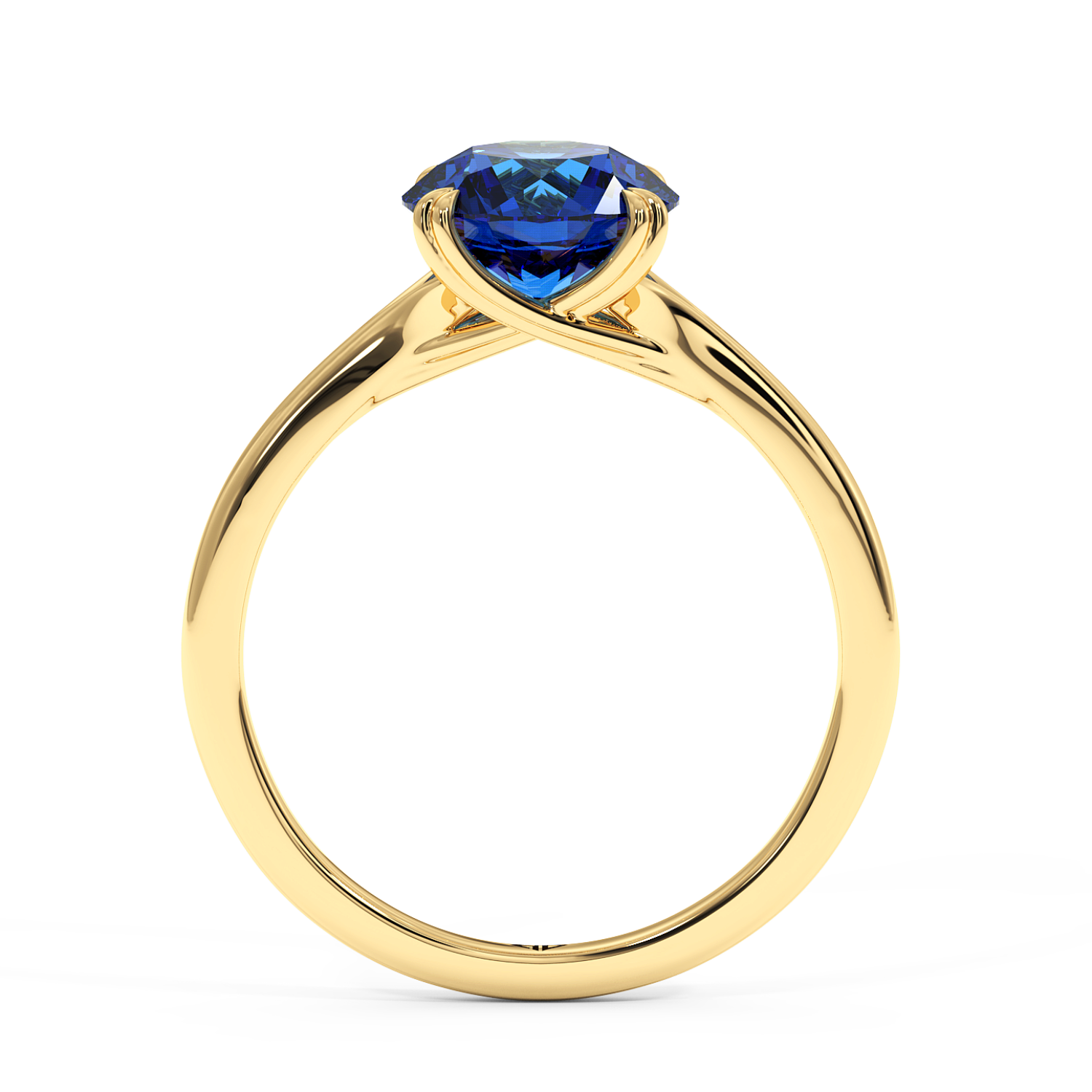 18K Yellow Gold Leone Solitaire Engagement Ring