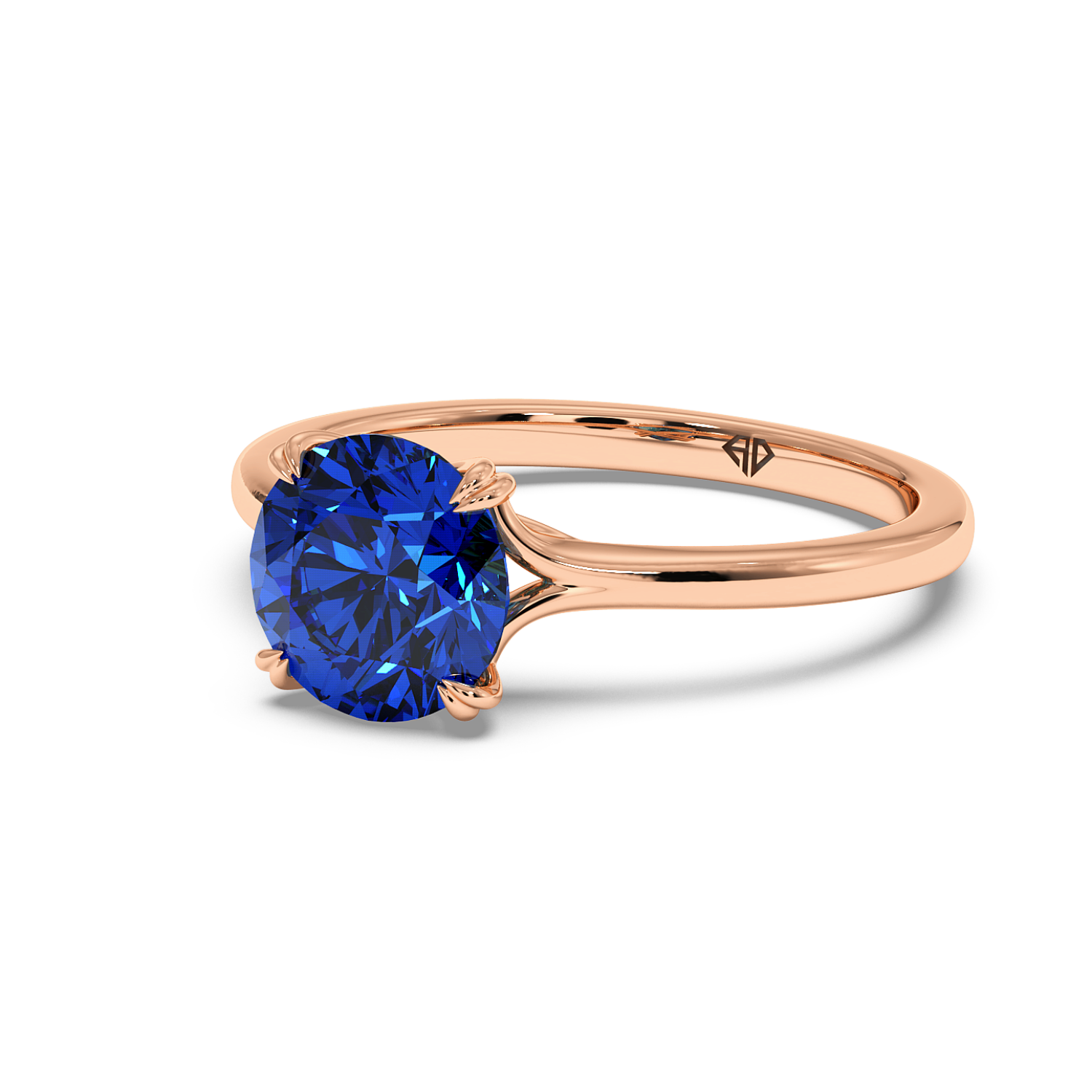 18K Rose Gold Leone Solitaire Engagement Ring