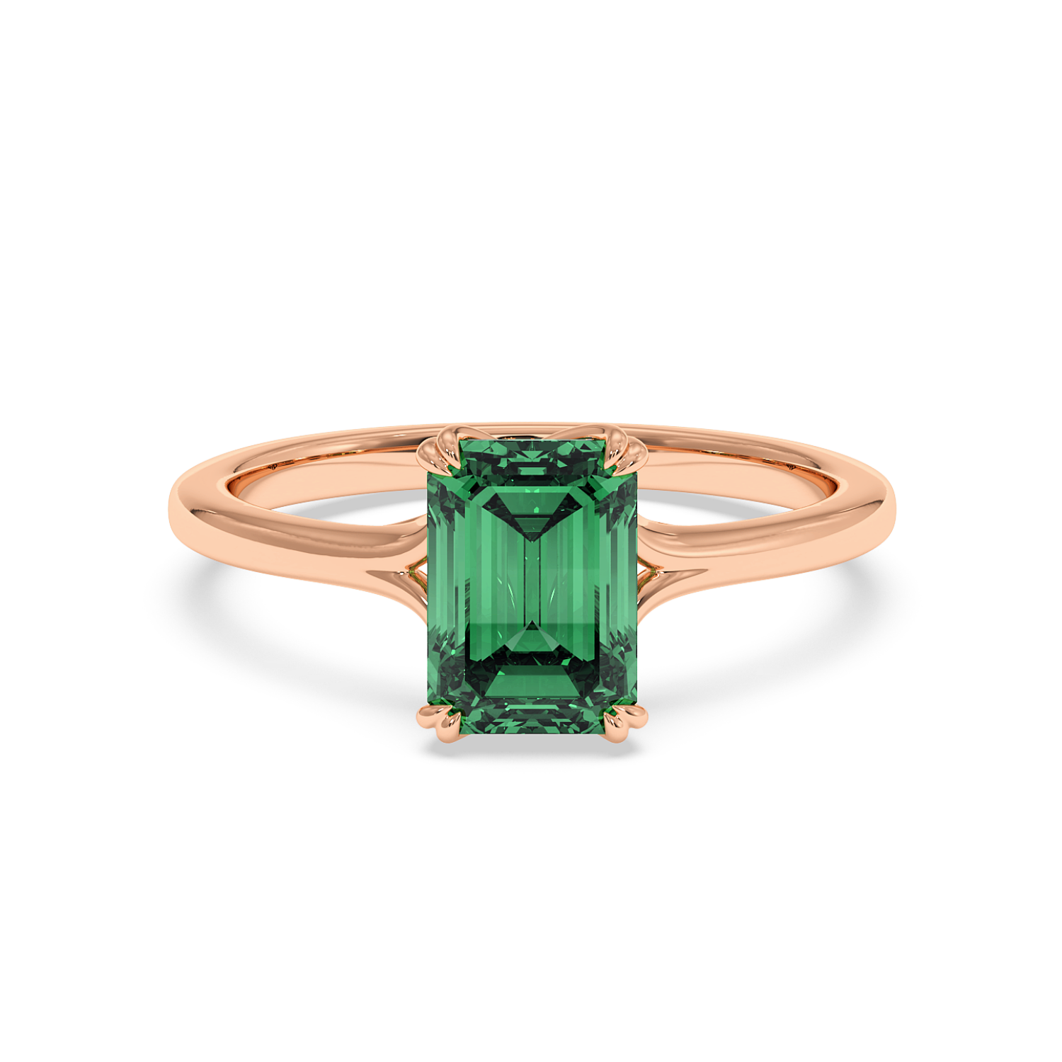 18K Rose Gold Leone Solitaire Engagement Ring