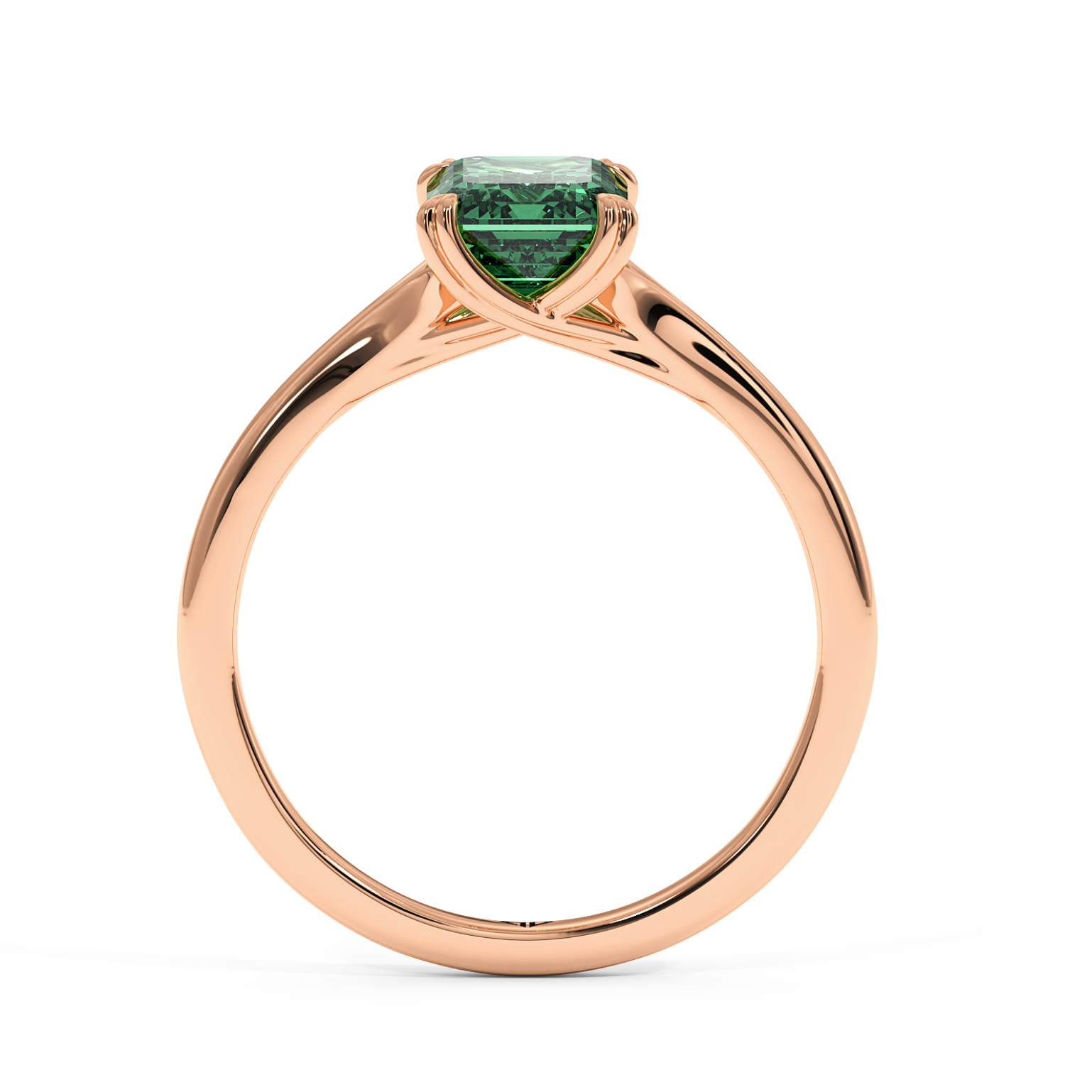 18K Rose Gold Leone Solitaire Engagement Ring
