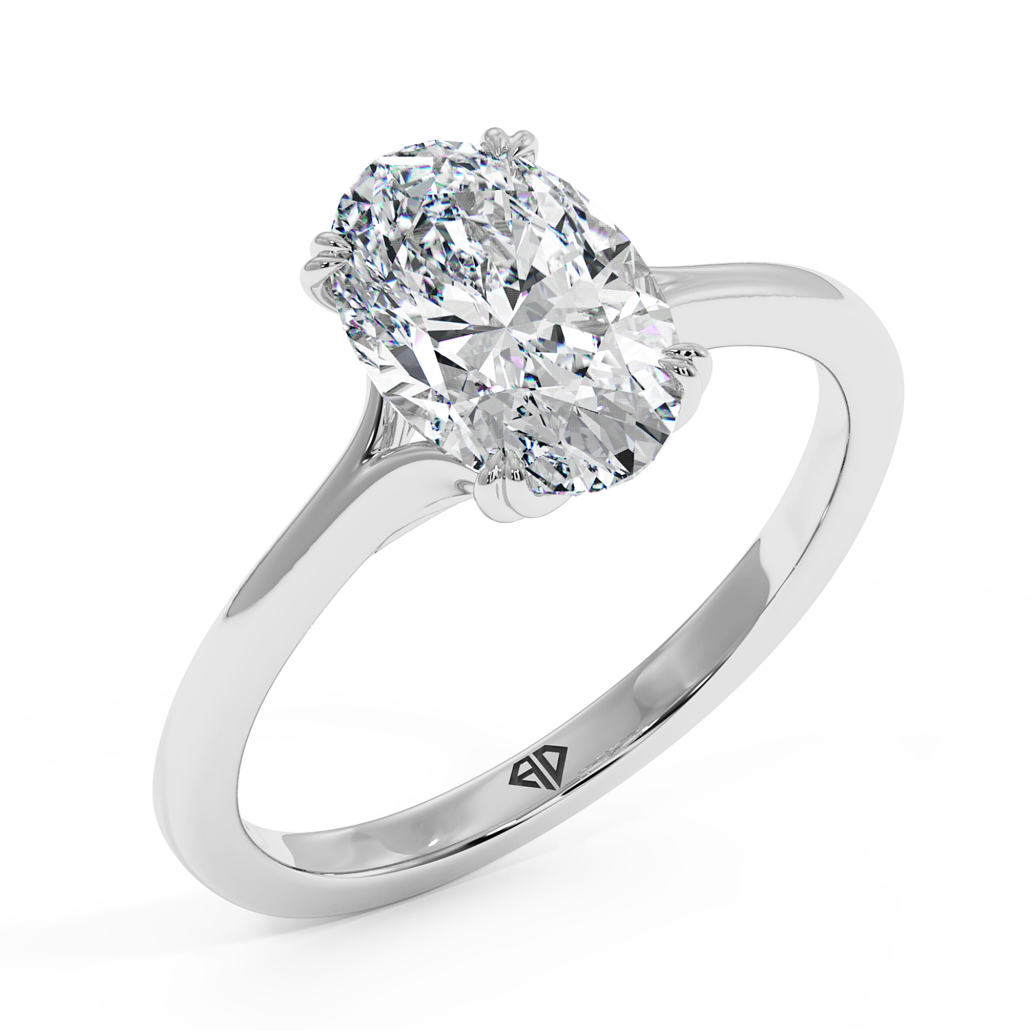 18K White Gold Leone Engagement Ring
